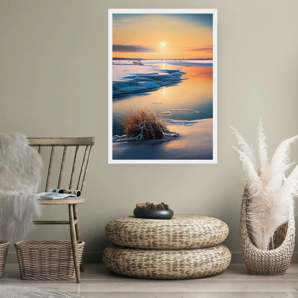 Poster - Wintersonnenuntergang - 30x40 cm