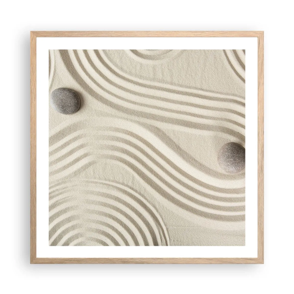 Poster in einem Rahmen aus heller Eiche - Ein Hauch von Wärme - 60x60 cm