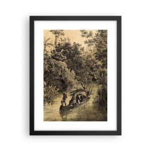 Poster in einem schwarzem Rahmen - Expedition zur Quelle - 30x40 cm