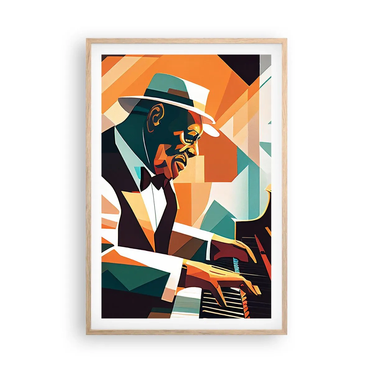 Poster in einem Rahmen aus heller Eiche - Alles vom Jazz - 61x91 cm