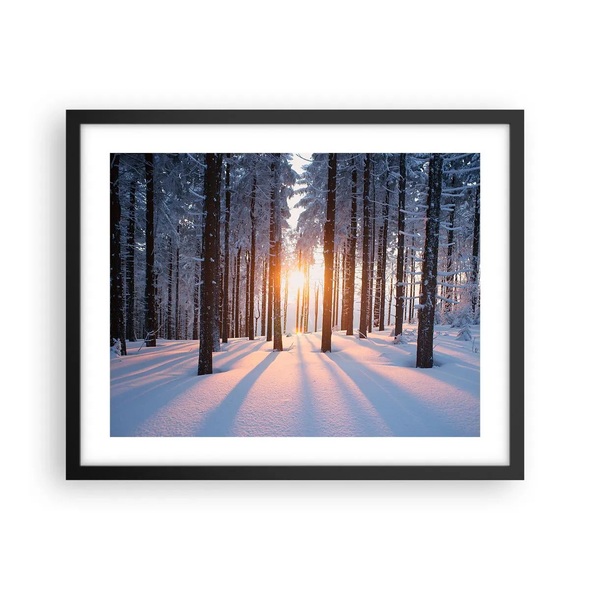 Poster in einem schwarzem Rahmen - Ganz klar schwarz auf weiß - 50x40 cm