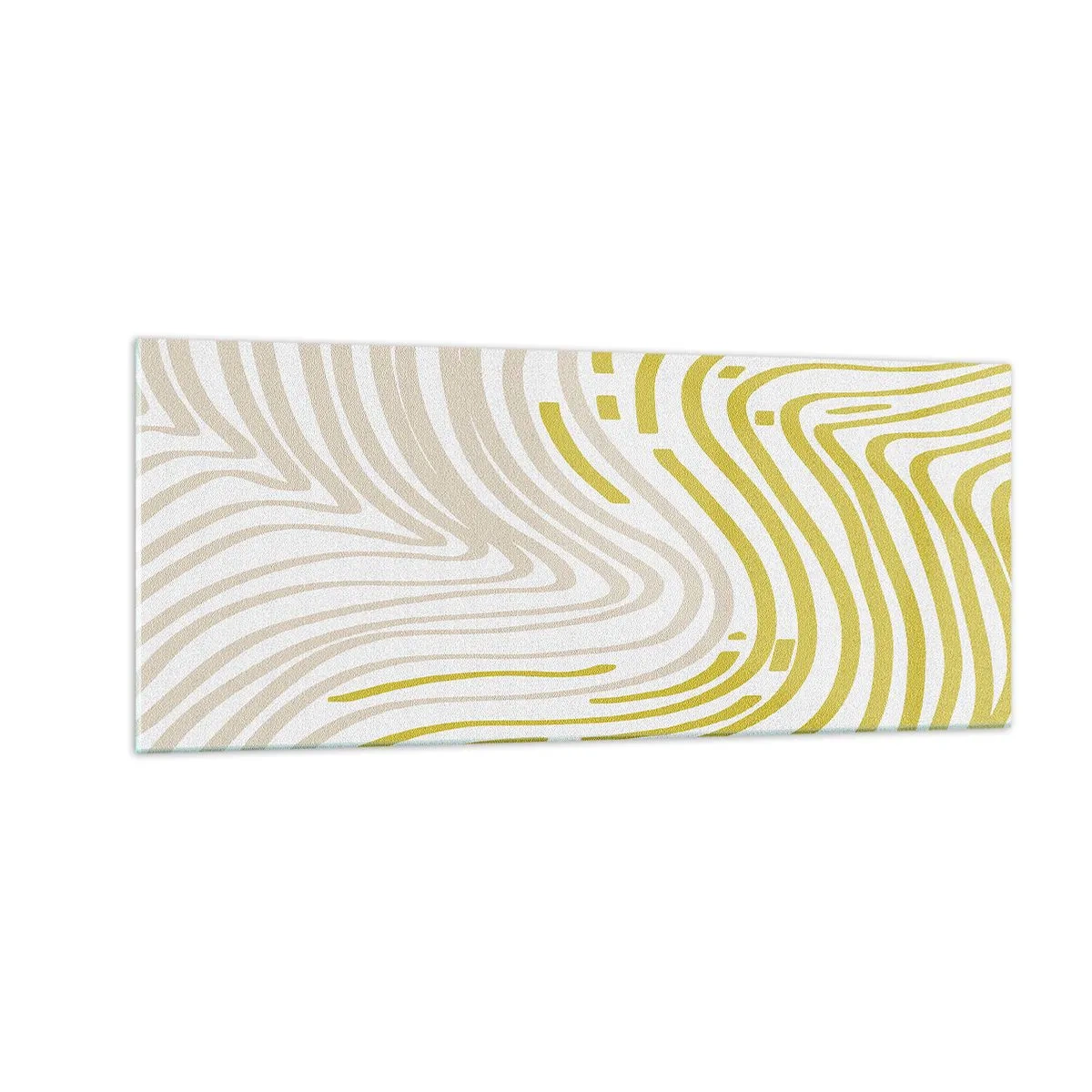 Glasbild - Bild auf glas - Komposition mit sanfter Biegung - 100x40 cm