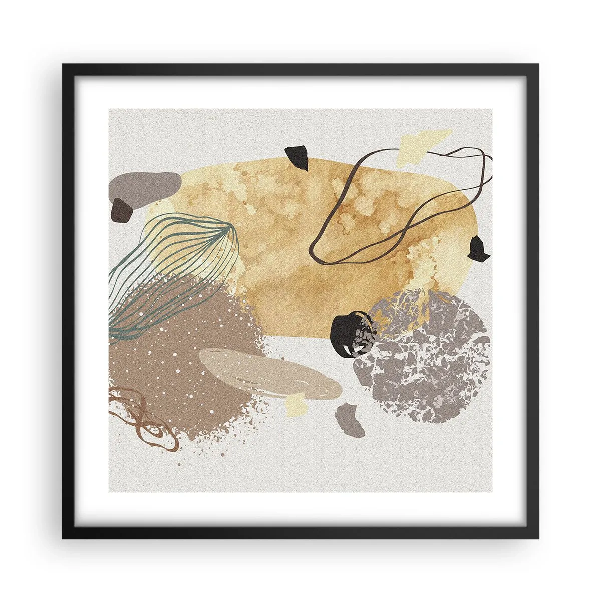 Poster in einem schwarzem Rahmen - Angewandte Plumkologie - 50x50 cm