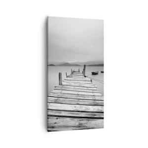 Bild auf Leinwand - Leinwandbild - Hinter den Bergen, jenseits der Meere - 55x100 cm