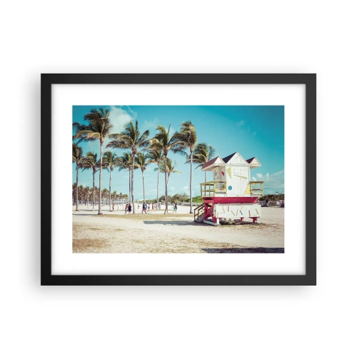 Poster in einem schwarzem Rahmen - Dir steht ein schöner Tag bevor - 40x30 cm