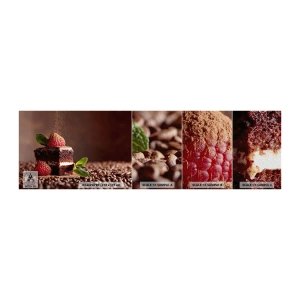 Fototapeten Muster Premium Sand - Das Leben ist süß - Kuchen, Küche, Gastronomie - 100x30 cm