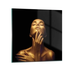 Glasbild - Bild auf glas - Wie goldene Seide - 40x40 cm