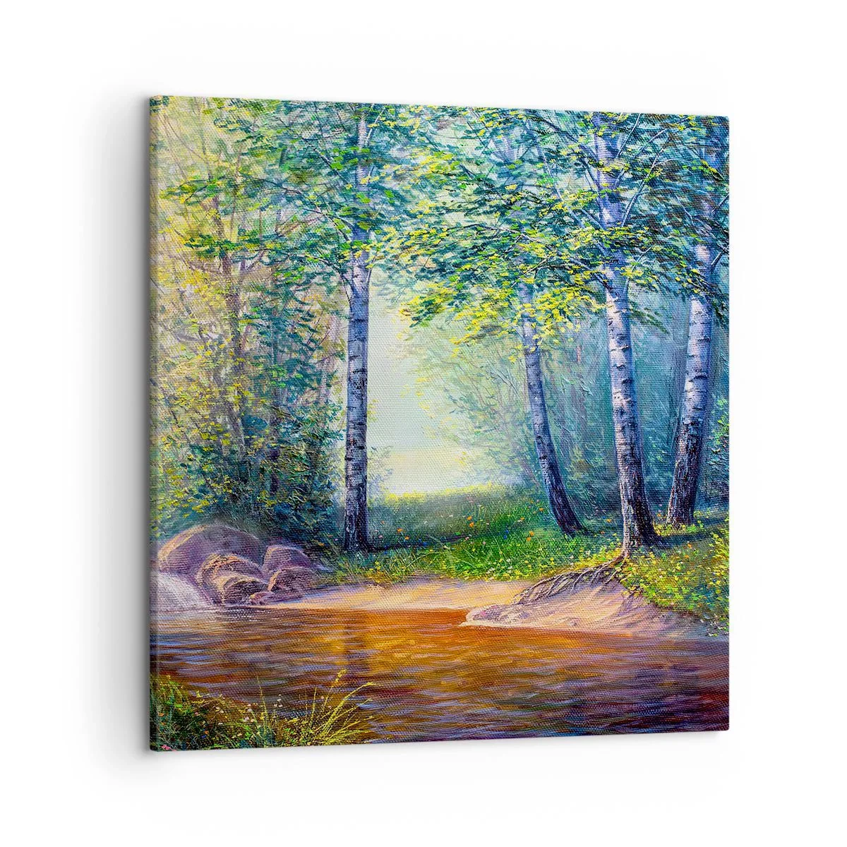 Bild auf Leinwand - Leinwandbild - Idyllische Landschaft - 50x50 cm