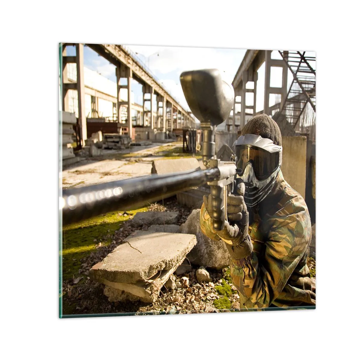 Glasbild - Bild auf glas - Auch du kannst ein Held werden - 50x50 cm