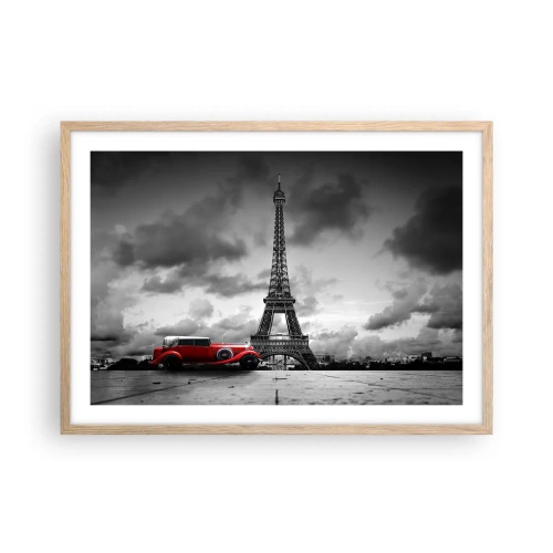 Poster in einem Rahmen aus heller Eiche - Vor nicht allzu langer Zeit in Paris - 70x50 cm