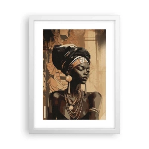 Poster in einem weißen Rahmen - Afrikanische Majestät - 30x40 cm