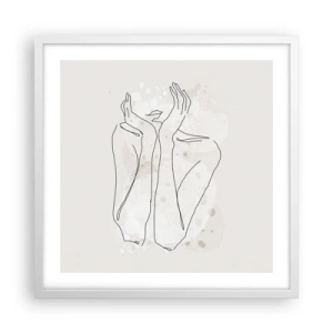 Poster in einem weißen Rahmen - Ein träumerischer Moment - 50x50 cm