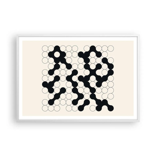 Poster in einem weißen Rahmen - Chinesisches Spiel – Variation - 100x70 cm