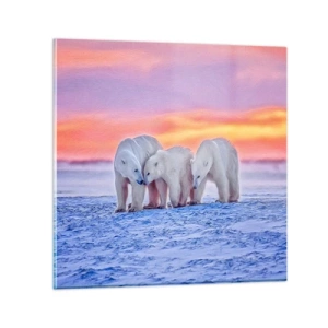 Glasbild - Bild auf glas - Familienwärme ist genug - 30x30 cm
