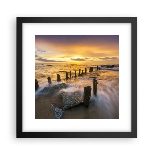 Poster in einem schwarzem Rahmen - Die raue Schönheit der Ostsee - 30x30 cm