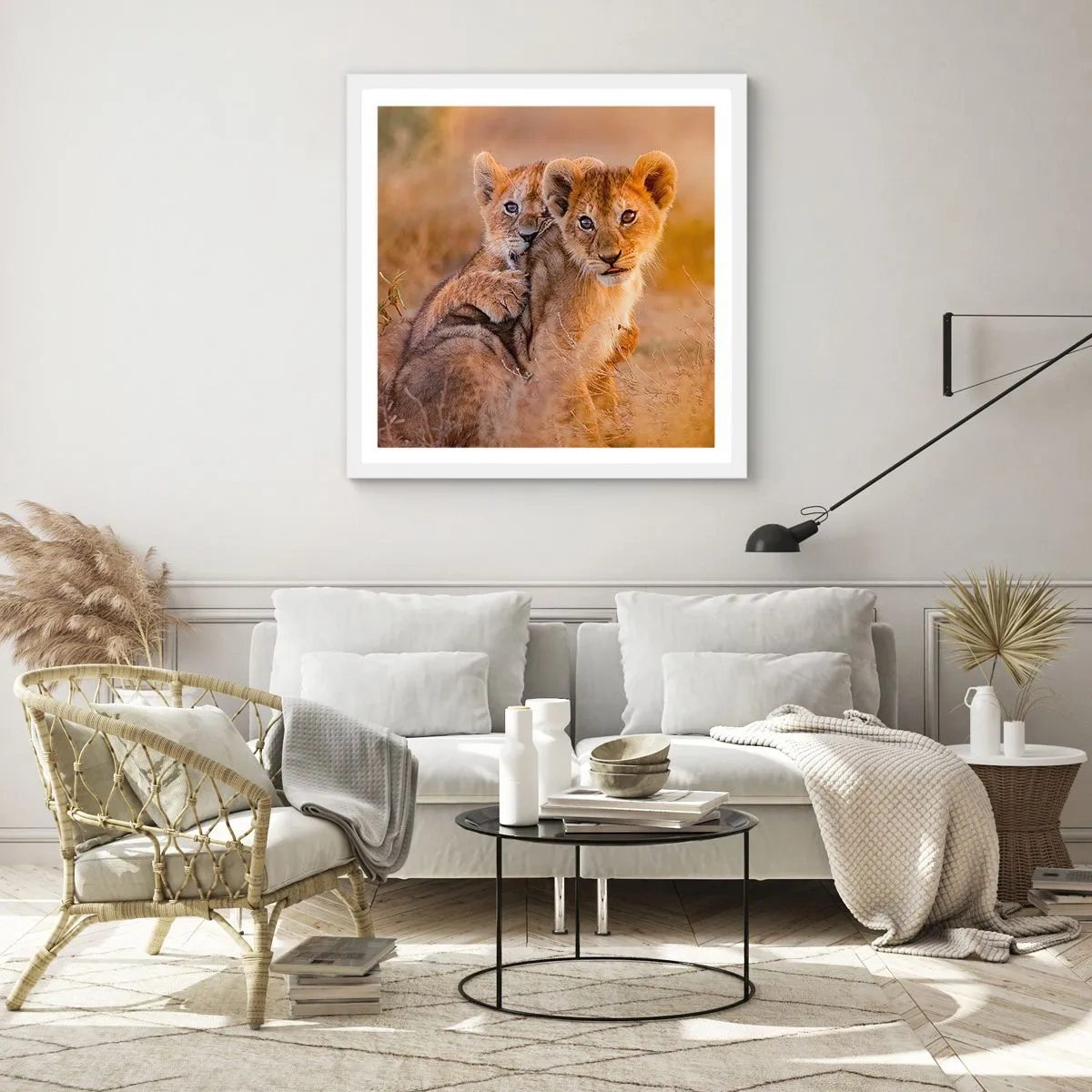 Poster in einem weißen Rahmen - Bitte nicht stören! Wir haben Spaß - 60x60 cm