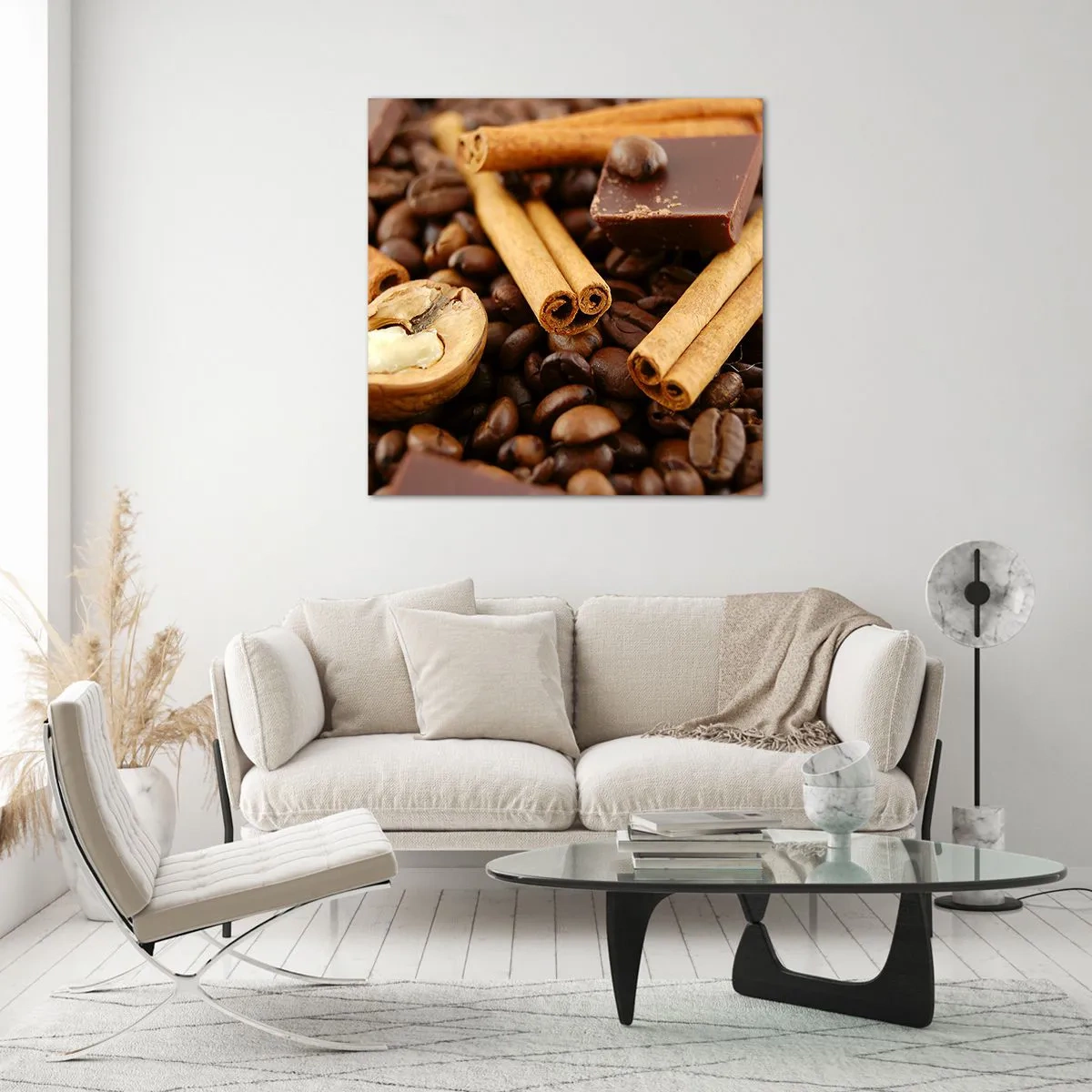 Glasbild - Bild auf glas - Konzert der Aromen - 70x70 cm