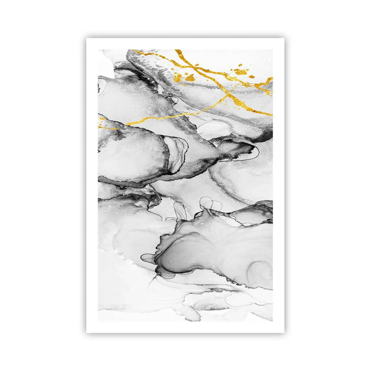 Poster - Komposition mit Goldmotiv - 61x91 cm