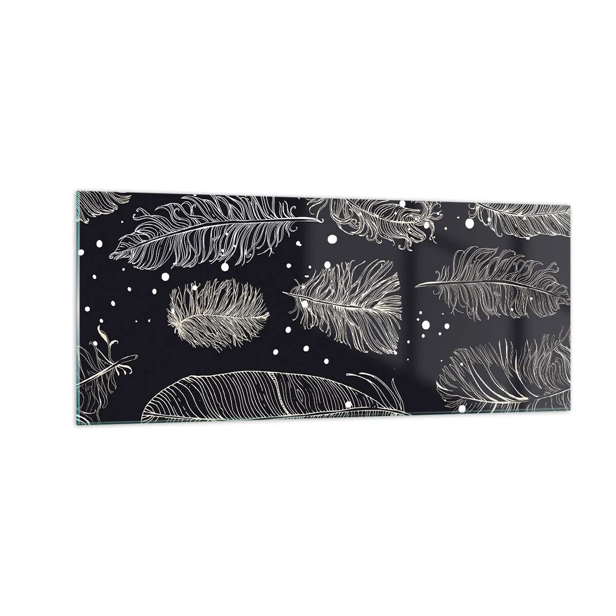 Glasbild - Bild auf glas - Gefiederte Spitze - 100x40 cm
