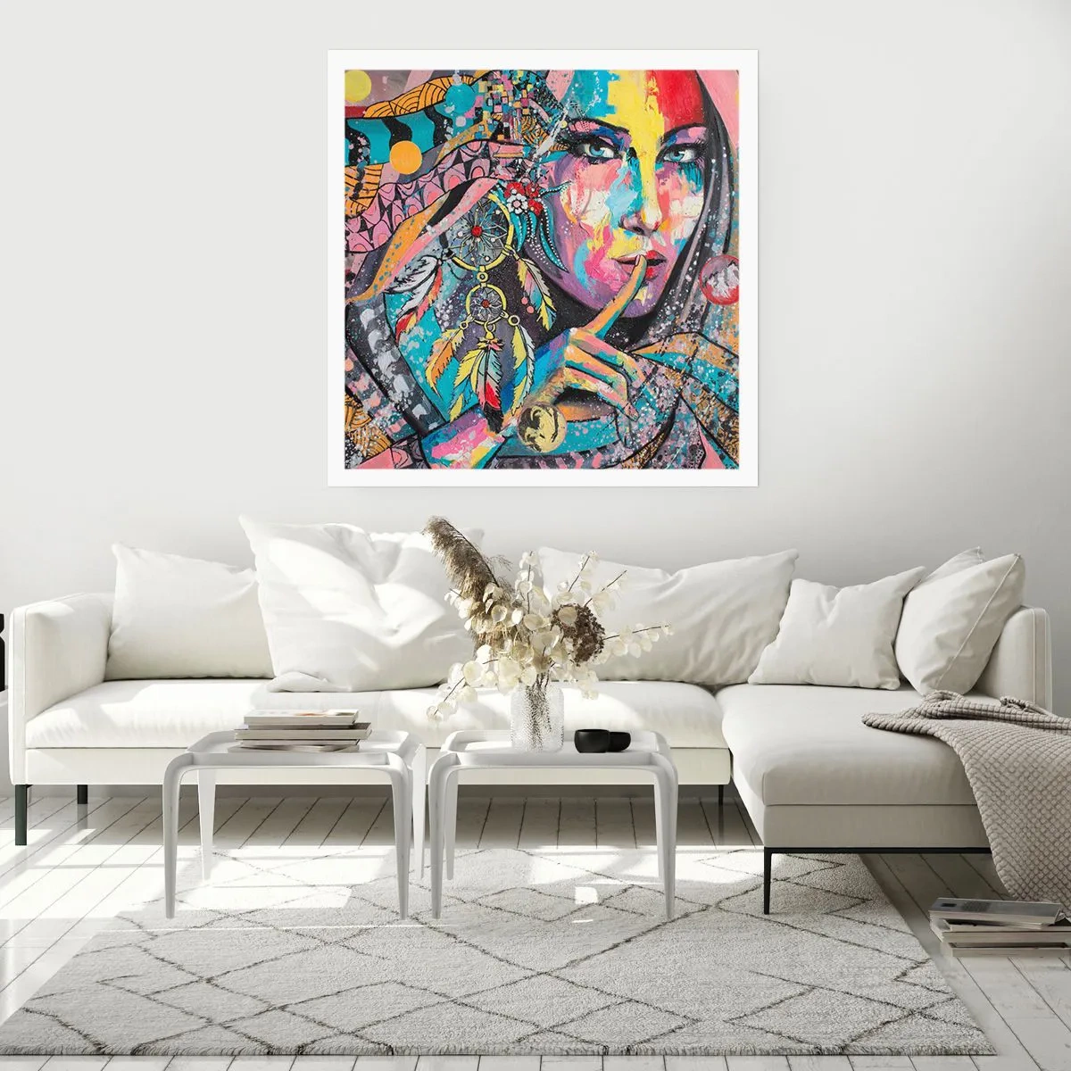 Poster - Sei still, bis du verstehst - 60x60 cm