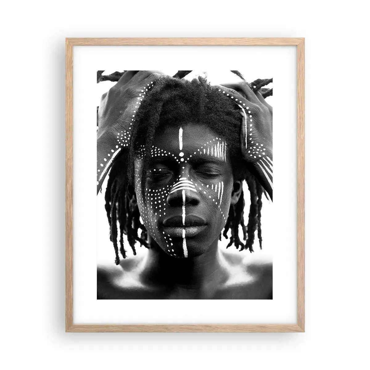 Poster in einem Rahmen aus heller Eiche - Wo bist du? - 40x50 cm
