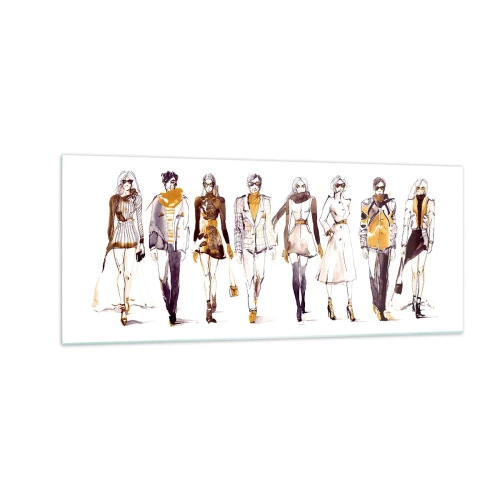 Glasbild - Bild auf glas - Lässiger Chic, lässige Eleganz - 100x40 cm