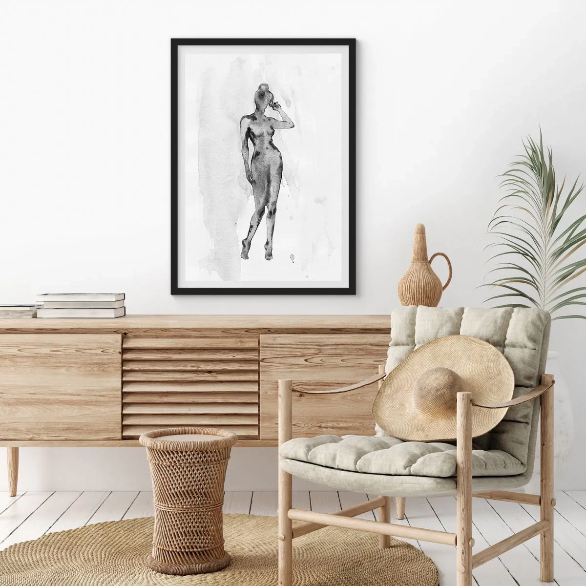 Poster in einem schwarzem Rahmen - Eine Studie über das Ideal der Weiblichkeit - 30x40 cm