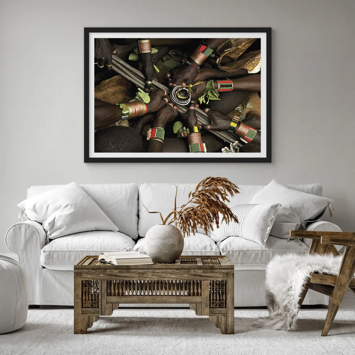 Poster in einem schwarzem Rahmen - Wir sind zusammen - 91x61 cm