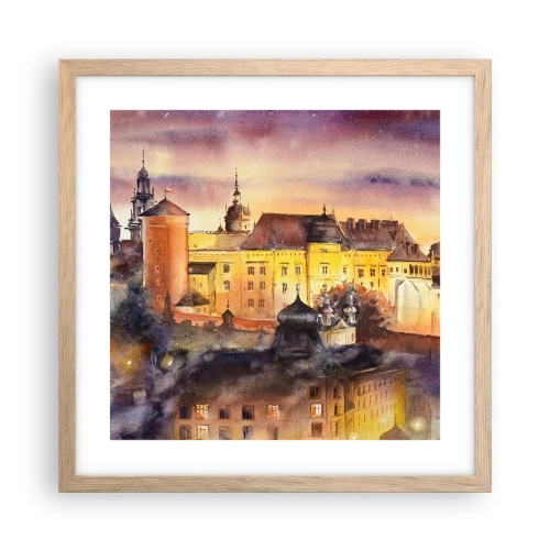 Poster in einem Rahmen aus heller Eiche - Geschichte und Märchen - 40x40 cm