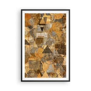 Poster in einem schwarzem Rahmen - Die Welt in Form - 61x91 cm