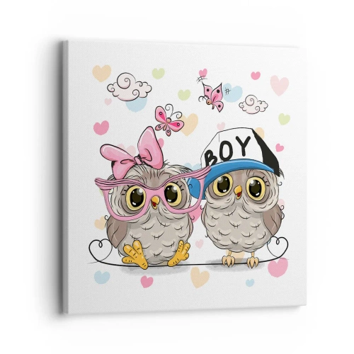 Bild auf Leinwand - Leinwandbild - Lass uns Liebe machen! - 30x30 cm