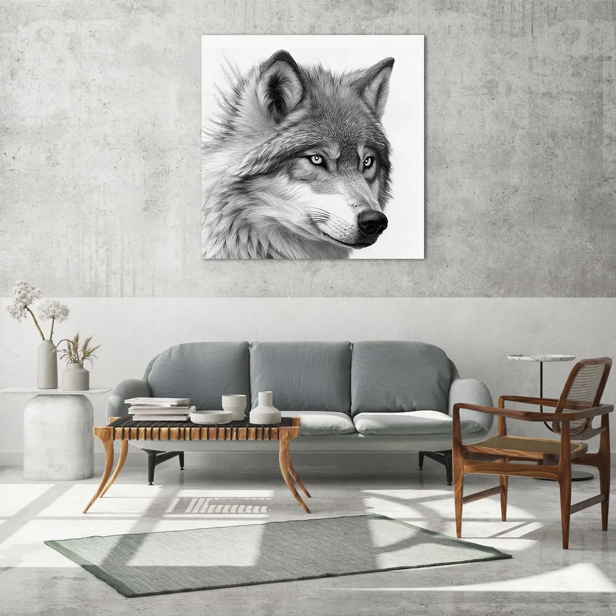 Glasbild - Bild auf glas - Alpha – ohne Zweifel - 70x70 cm