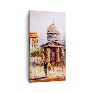 Bild auf Leinwand - Leinwandbild - Pariser Spaziergang - 45x80 cm