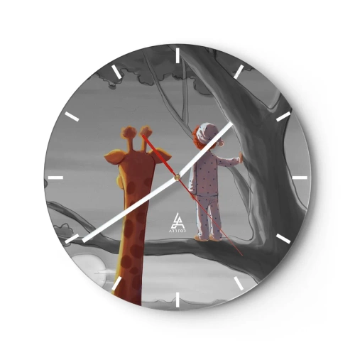 Wanduhr - Glasuhr - Das passiert wirklich - 40x40 cm