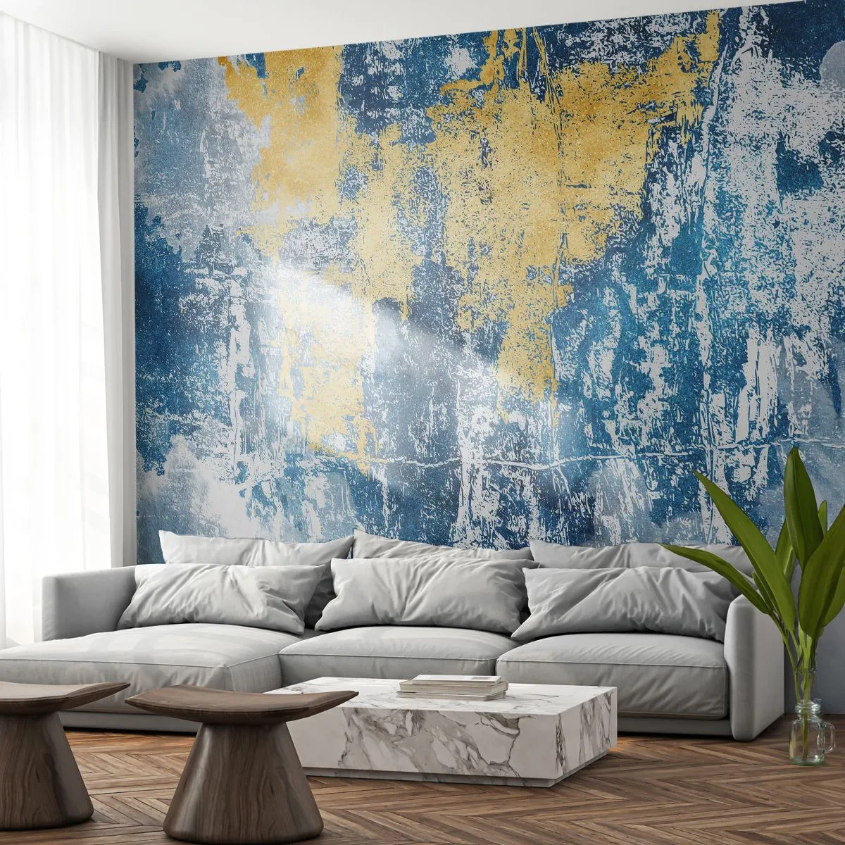 Fototapete Premium Sand - Abstraktion voller Wetter - Abstraktion, Stück, Flecken - 100x70 cm