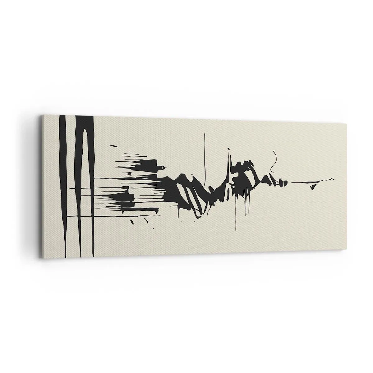 Bild auf Leinwand - Leinwandbild - Hastige Abstraktion - 100x40 cm