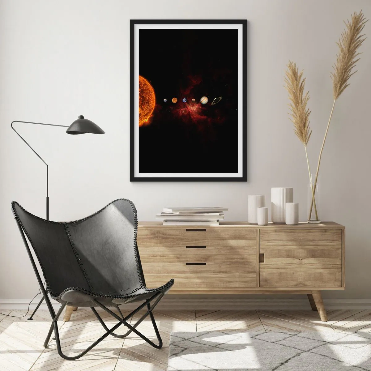 Poster in einem schwarzem Rahmen - Unsere Nachbarschaft - 61x91 cm