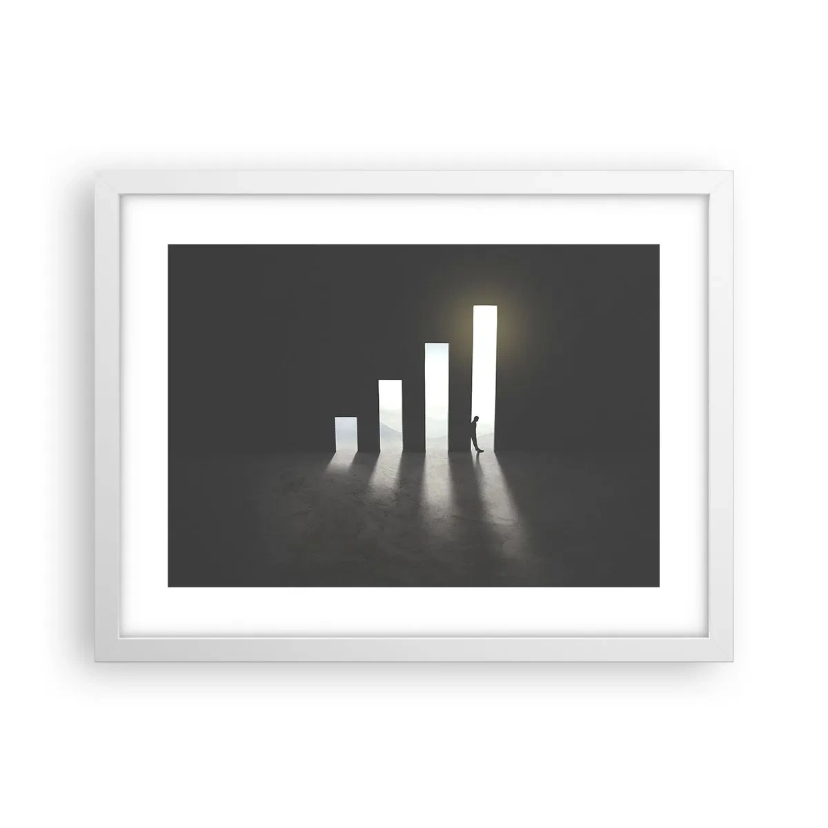 Poster in einem weißen Rahmen - Erfolg – Impression - 40x30 cm