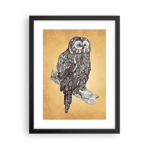 Poster in einem schwarzem Rahmen - Kunstvolle Ornamente der Weisheit - 30x40 cm