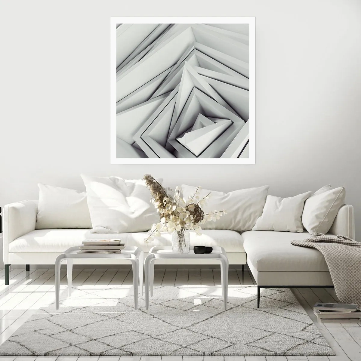 Poster - Spitzwinklige Knospen - 40x40 cm