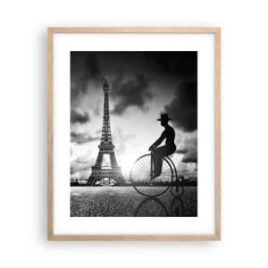 Poster in einem Rahmen aus heller Eiche - Sehnsucht nach Belle Epoque - 40x50 cm