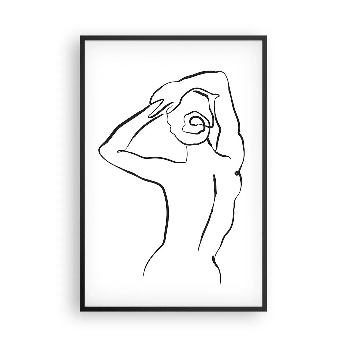 Poster in einem schwarzem Rahmen - Morgenakte - 61x91 cm
