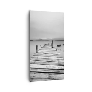 Bild auf Leinwand - Leinwandbild - Hinter den Bergen, jenseits der Meere - 65x120 cm