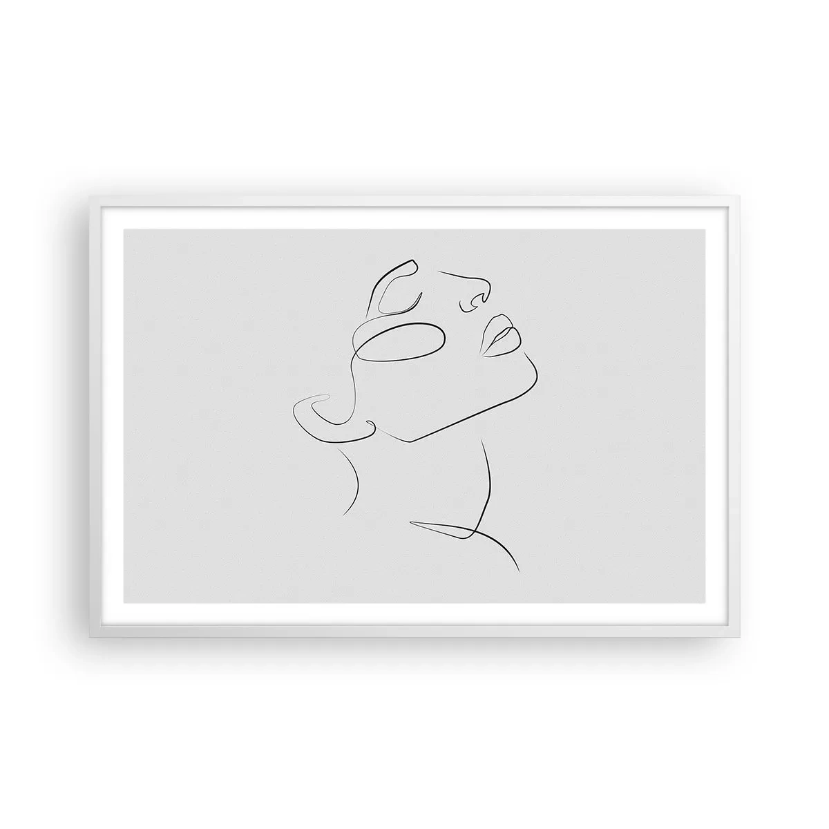 Poster in einem weißen Rahmen - Die Drehungen und Wendungen der Träume - 91x61 cm