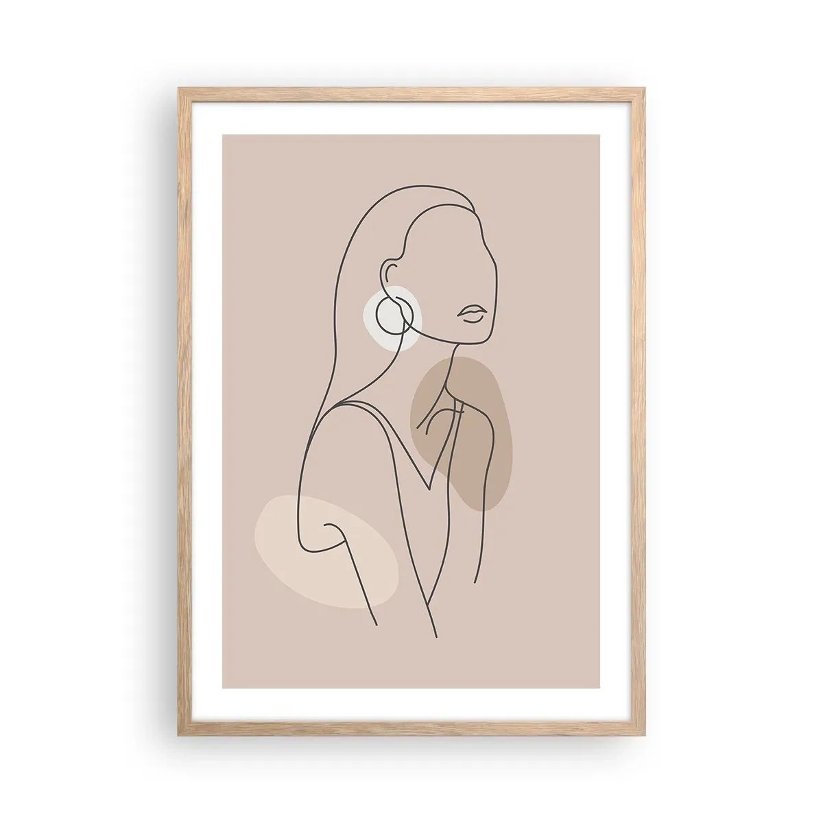 Poster in einem Rahmen aus heller Eiche - Mädchenhafte Ikone - 50x70 cm