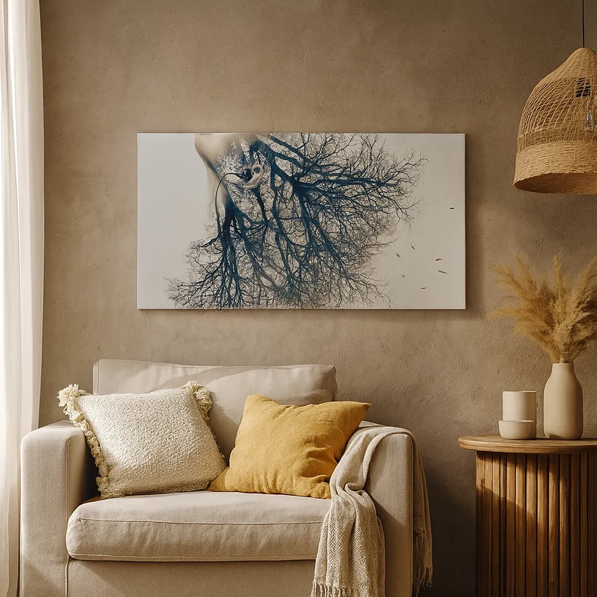 Bild auf Leinwand - Leinwandbild - Dem Rauschen der Bäume lauschen - 30x30 cm