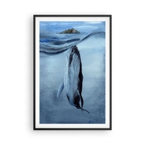 Poster in einem schwarzem Rahmen - Zwei Nordwelten - 61x91 cm