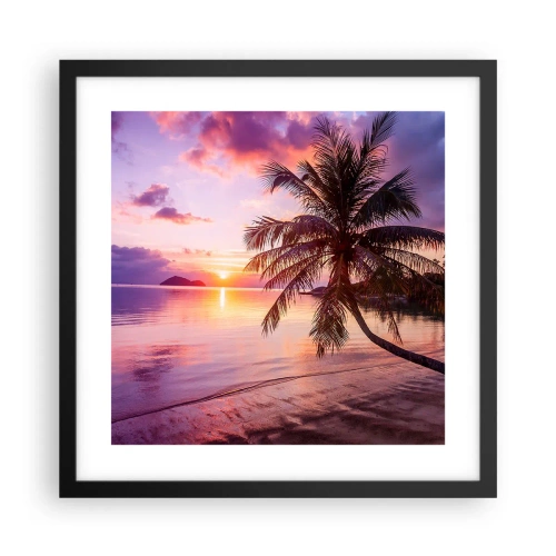 Poster in einem schwarzem Rahmen - Behaglichkeit bis zum Horizont - 40x40 cm