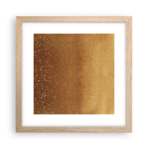 Poster in einem Rahmen aus heller Eiche - Die Geburt des Lichts - 30x30 cm