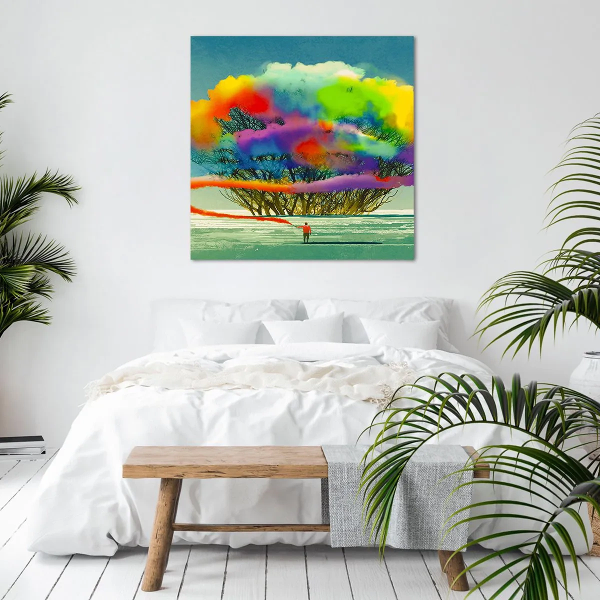 Bild auf Leinwand - Leinwandbild - Erwecke diese Welt zum Leben - 50x50 cm